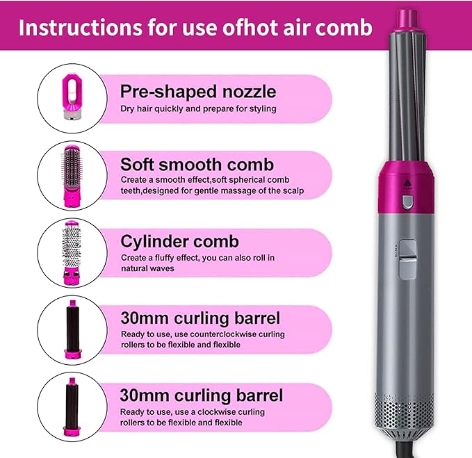 Auraé™ Hot Hair Brush 5 in 1 – فرشاة الشعر الساخنة 5 في 1