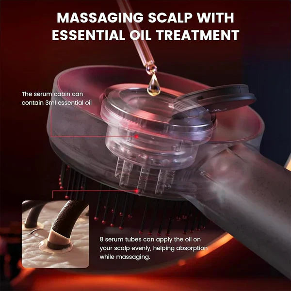 Auraé™ Scalp Massager Brush (Red) – فرشاة تدليك فروة الرأس (حمراء)