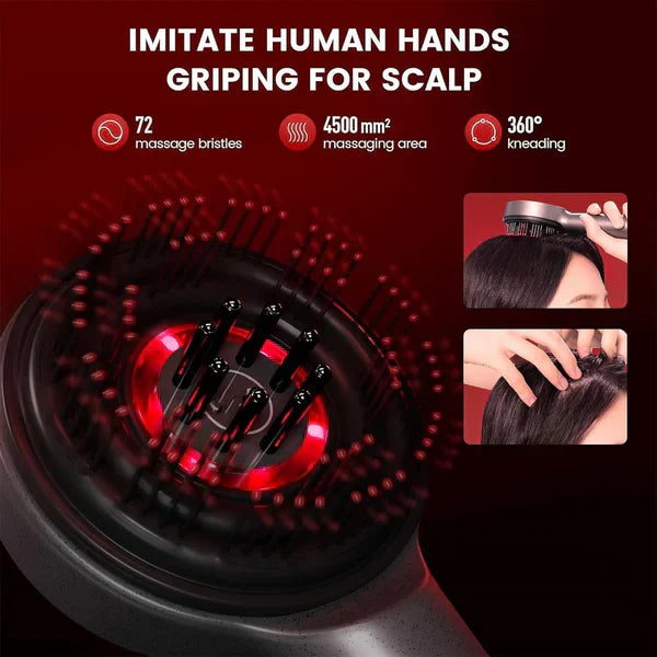 Auraé™ Scalp Massager Brush (Red) – فرشاة تدليك فروة الرأس (حمراء)